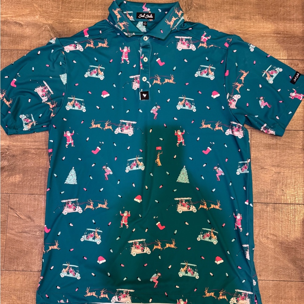 Bad Birdie Holiday Golf Polo - Green